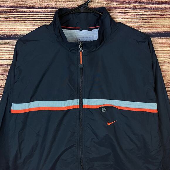 Vintage Y2k Nike Silver Tag Black Windbreaker Jacket - Picture 5 of 6